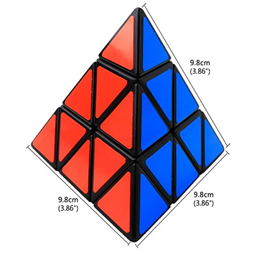 Coolzon Pyramid Puzzle Pyraminx Rubix Cube, 3x3 Speed Triangle Cube Toy Smooth Magic Cube 3D Puzzles Brainteasers for Adults Kids Children Presents for Boys Girls