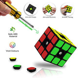 Coolzon 4 Pack Rubix Cube Set, Magic Speed Cube Bundle 2x2 3x3 4x4 Pyraminx Pyramid