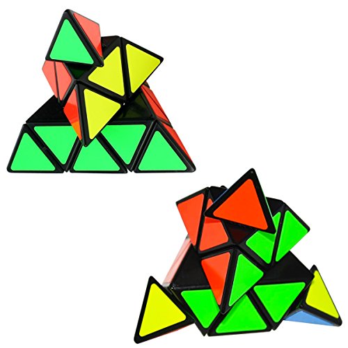 Coolzon Pyramid Puzzle Pyraminx Rubix Cube, 3x3 Speed Triangle Cube To –  CoolzonToys