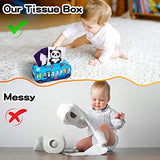 KidsPark Baby Tissue Box Toy, Montessori Sensory Toys 6-12 Months with Crinkle Tissue Papers & Colorful Scarves, Early Learning Educational Toys for Babies Toddlers, Blue