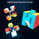 Coolzon Rubix Cube 3x3, Stickerless Magic Cube 3x3x3 Speed Smooth Durable 3D Puzzle Cube Toy for Boys Girls