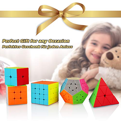 Coolzon Rubix Cube 3x3, Stickerless Magic Cube 3x3x3 Speed Smooth Durable  3D Puzzle Cube Toy for Boys Girls