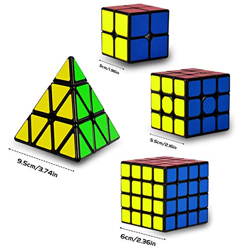 Speed Cube Set: 2x2 4x4 Pyraminx Megaminx with Smooth Turning, Durable 3D  Puzzle, Educational Brain Teaser Toy Gift for All Ages - Pack of 5